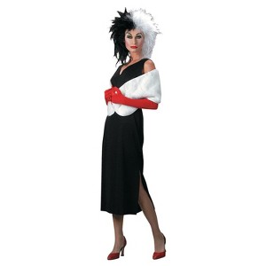 Girls' Disney Villains Cruella De Vil Costume - Size 12-14 - Black - 1 of 1