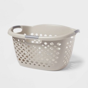 1.8bu Hip Hugger Laundry Basket Gray - Brightroom™ - 1 of 3