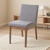KWPZQEB Modern Dining Chairs Set of 2, Fabric Side Chair with Upholstered and Back, Modern Kitchen Chairs for Dining Room, Kitchen, Gray - 3 of 4