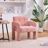 KWPZQEB Mid-Century Accent Chairs, Modern Chenille Fabric Armchair, Comfy Upholstered Chairs for Living Room, Bedroom, Office - 2 of 4