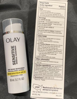 OLAY Sensitive Mineral Sunscreen with Broad Spectrum SPF 30