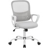 MAYEERTY Office Chair - No Wheels, Ergonomic Executive Sled Base Mesh Chair w/Comfy Arms & Lumbar Support for Home/Conf Room/Bedroom - 4 of 4