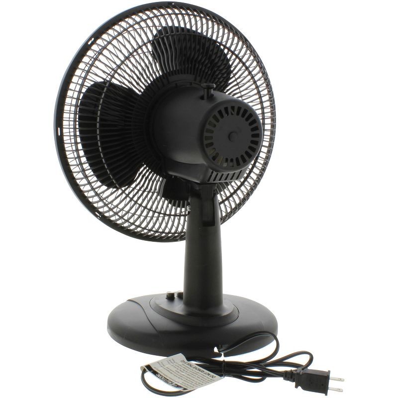 Comfort Zone® 12" Oscillating Table Fan (Black), 3 of 11