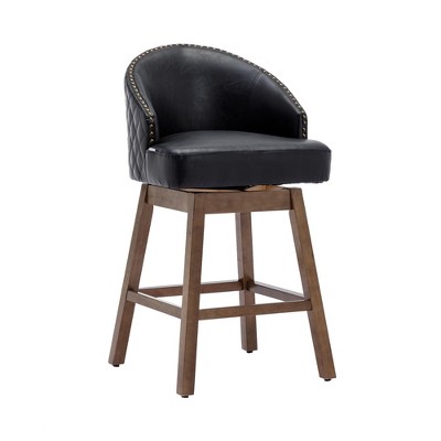 NicBex Set of 2 Bar Stools for Kitchen Island,Counter Bar Stools with Footrest,Bar Chairs for Dining Rooms,Kitchens,Black/Apricot/Coffee