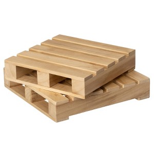 Vintiquewise Rustic Wooden Pallet Display Stand Natural Wood Riser for Home Decor, Table Centerpiece, Candle, Dessert, Plant, DIY, Party, Event - 1 of 4