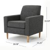 Christopher Knight Home Sawyer Contemporary Upholstered Club Chair with Tapered Rubberwood Legs - 3 of 4