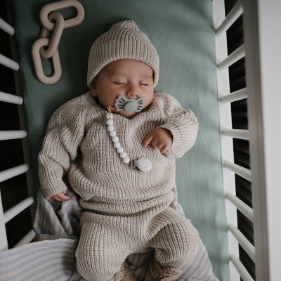 Blush Organic Cotton Stretchy Mini Crib Sheet