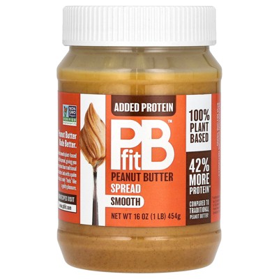 PBfit Peanut Butter Spread, Smooth, 16 oz (454 g)