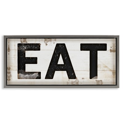 Stupell Industries Eat Typography Vintage Sign, 25" x 11"