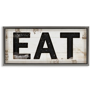 Stupell Industries Eat Typography Vintage Sign, 25" x 11" - 1 of 4