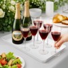 Attop 4-Piece Serving Tray Set 14x9.3inch Reusable Plastic Trays for Entertaining BBQ Snacks Fruits Kitchen Party Food Serving - 4 of 4