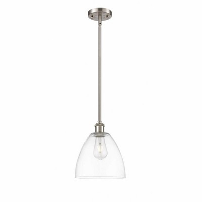 Bristol Glass - 1 Light Mini Pendant In Industrial Style-11.25 Inches Tall and 9 Inches Wide