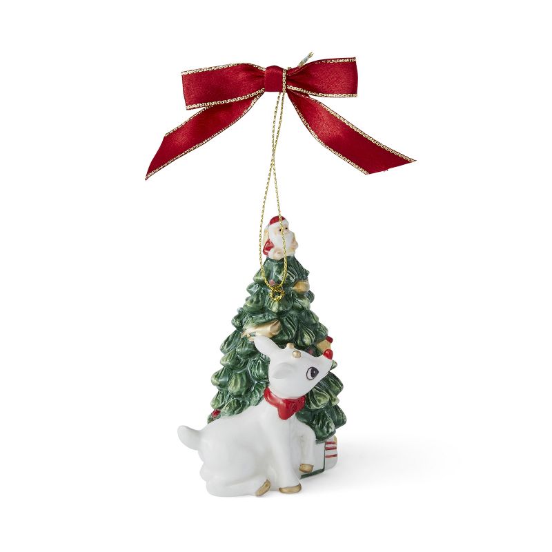 Spode Christmas Tree Rudolph The Red Nosed Reindeer® With Spode Tree Ornament, 2 of 5