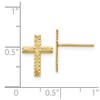 Black Bow Jewelry 13mm Latin Cross Post Earrings in 14k Yellow Gold - 4 of 4