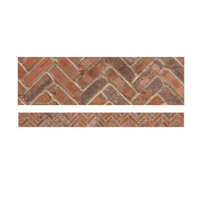 Eureka Curiosity Garden Brick Extra Wide Deco Trim (Pack of 6)