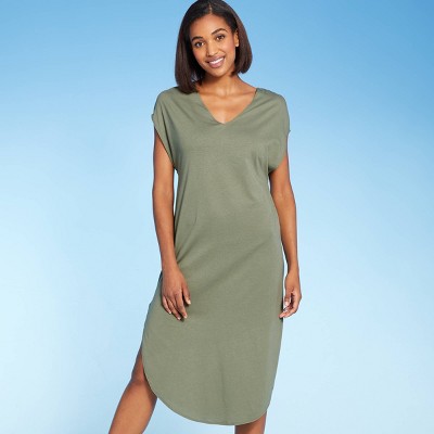 womens vneck tshirt dress