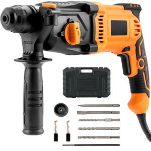 VEVOR 1 Inch SDS-Plus Rotary Hammer Drill, 8 Amp Corded Drills, Heavy Duty Chipping Hammers with Safety Clutch, Electric Demolition Hammers, Orange - 1 of 4