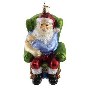 Old World Christmas 5.5 Inch Santa Vaccinated Vaccine Covid Tree Ornaments - 1 of 3