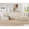 132.48" Modern Minimalist Corduroy U-Shape Modular Sectional Sofa, No Assembly Needed - 3 of 4