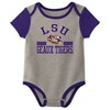 NCAA LSU Tigers Infant Boys' 3pk Bodysuit - 2 of 4