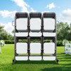 VEVOR Folding Chair Rack, 800 LBS Capacity, Heavy-duty Chair Cart for 84 Chairs/ 12 Tables+42 Chairs, Dual-layer Chair Storage Dolly, Matte Black - 2 of 4