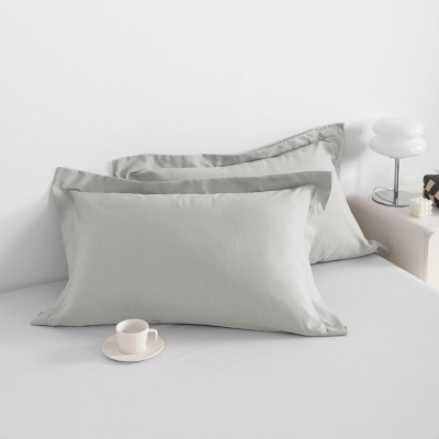 Standard Brown Brushed Microfiber Pillow Shams, 20x26 Inches, 2 Pack