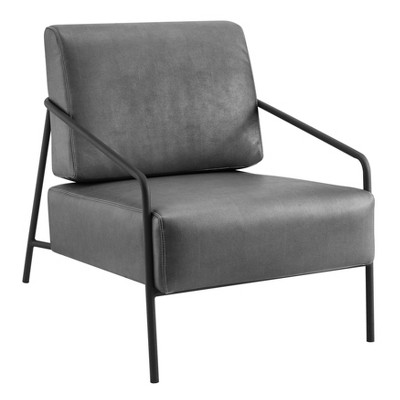 Modern Flint Accent Chair Gray - HomeFare