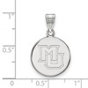 Black Bow Jewelry 10k White Gold Marquette Golden Eagles NCAA Medium Pendant - 2 of 3