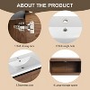 NicBex Floating Bathroom Vanity with Sink,Bathroom Sink Vanity with Metal Handle,24/30/36 inch Bathroom Sink Cabinet,Oak/Brown - 4 of 4