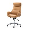 Mid-Century Modern Air Leatherette Adjustable Swivel High Back Office Chair - Glitzhome - 2 of 4