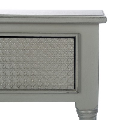 Haines Distressed Grey 22" Rectangular Accent Table with Drawer
