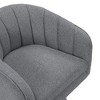 Boucle Fabric Upholstery Solid Wood Swivel Modern Accent Chair with Foam Seat, Attached Cushions and 360-Degree Swivel - 4 of 4