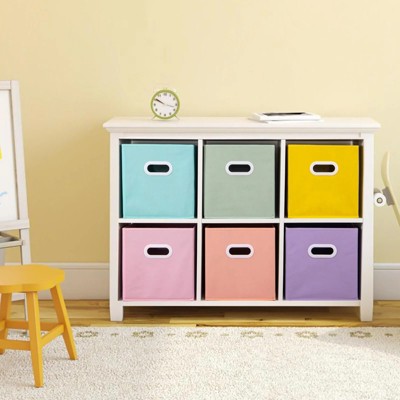 FURNIinspire 6pcs Utility Storage Bins Storage Box Drawer Organizer Storage Cubes Basket Home Dorm Organizers, Multicolored, 10.14"*4.29"*10.14"