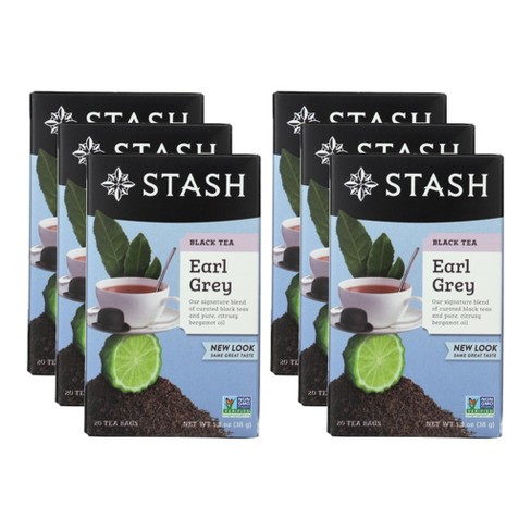 Stash Tea Peach Black Tea, 6 Boxes With 20 Tea Bags Each (120 Tea Bags  Total)