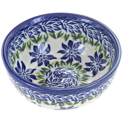 Blue Rose Polish Pottery Mini Bowl