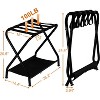 Heybly Luggage Rack,Pack of 2,Steel Folding Suitcase Stand with Storage Shelf for Guest Room Bedroom Hotel - 3 of 3
