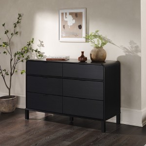 Saracina Home Modern Solid Wood Curved Edge 6 Drawer Dresser - 1 of 4