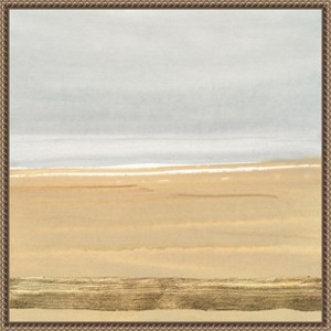 Amanti Art Abstract Gold Beach III by Chris Paschke Canvas Wall Art Print Framed 22 x 22-in. - 1 of 4
