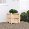 vidaXL Garden Planter Natural Wood Solid Pine Wood 19.7 in - 2 of 4
