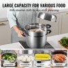 VEVOR Steamer Pot 11in/28cm, 3 Tier Steamer Pot for Cooking with 8.5QT Stock Pot, Vegetable Steamer & 2 Steaming Tray - 4 of 4
