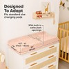 KeaBabies 2pk Soothe Changing Pad Covers for Girl, Boy, Organic Soft Cotton Contoured Diaper Changing Table Pad Covers - 4 of 4