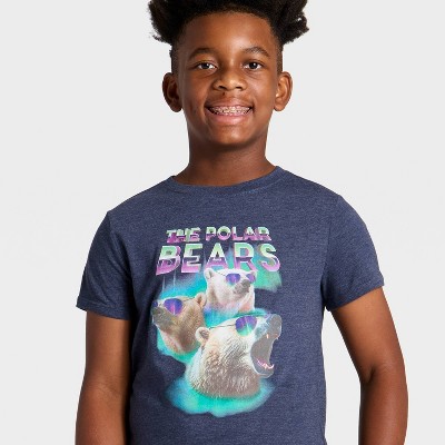 Детские Cat & Jack Boys' Short Sleeve 'The Polar Bears' Graphic T-Shirt - Cat & Jack™ Navy Blue M — фото 2