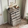 Jojoka 7 Drawer Farmhouse Dresser for Bedroom, 50" Tall Wood Chest with Jewelry Organizer for Bedroom, Living Room, or Entryway - 4 of 4