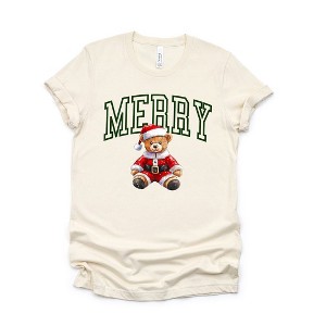Simply Sage Market Women's Merry Bear Short Sleeve Graphic Tee - 1 of 4