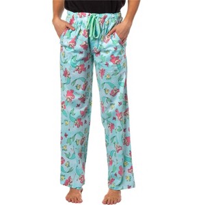 Disney Adult The Little Mermaid Ariel Flounder Sebastian Pajama Sleep Pants - 1 of 4