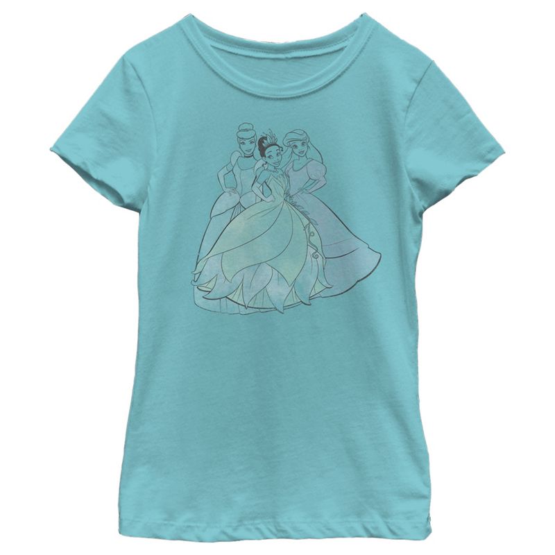Girl's Disney Princesses Coloring Book T-Shirt, 1 of 5
