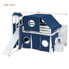 Okak Full Solid Wood Bunk Bed with Tower, Tent, Ladder and Slide, Castle Loft Bed for Toddler Kids Teens Easy Assemble No Box Soring Needed, Blue - 4 of 4