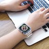 Insten Band and Case Compatible with Apple Watch 42mm 44mm Series 6/SE/5/4/3/2/1 - Crystal Strap with Rugged Bumper, Clear - 3 of 4