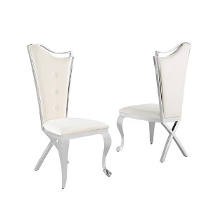 Best Master Furniture,Ivane Velvet Dining Chairs, Set of 2 - 1 of 2