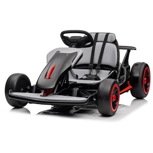 Go Kart for Kids, 24V Drift Kart with 2X200W Strong Motor, 7AH Big Battery, Electric Pedals - 1 of 4